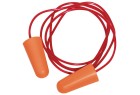 Bouchons d'oreille Talia Plast réf. 560618 – paire orange avec cordon souple PVC, SNR 38 dB, emballage individuel hygiénique