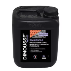 Bidon 5 litres DIMOUSSE 3.0 traitement fongicide algicide prêt à l'emploi anti-verdissures réf 444191 Dimos Dimax