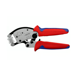 Pince à sertir auto-ajustable pour embouts de câble Avec tête de sertissage rotative