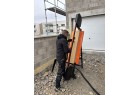Détail du réglage d'angle pour coupes en biseau et onglet sur la coupeuse IMER TIGRIS 1250 CX
