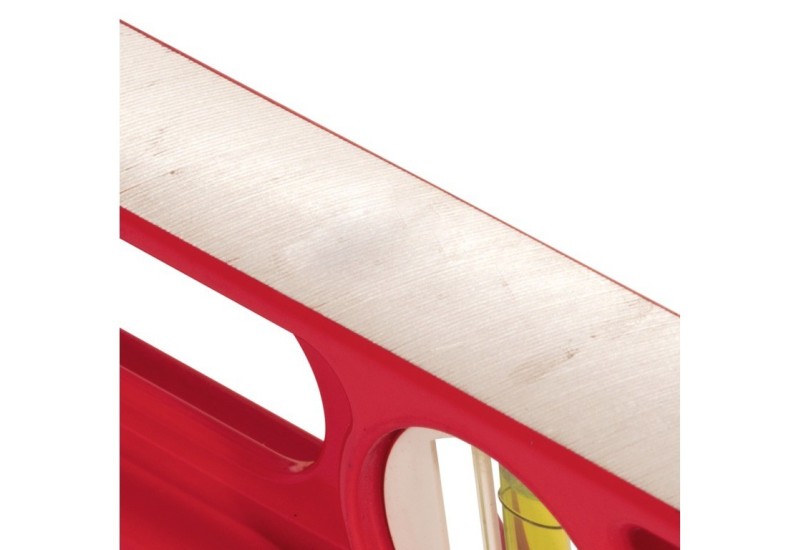 Détail de la double semelle rectifiée du niveau Nivotop 80 cm Taliaplast 452104 pour stabilité