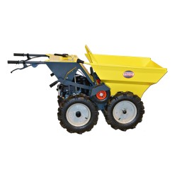 Vue latérale du mini dumper HTL350 équipé du moteur Honda GXV160