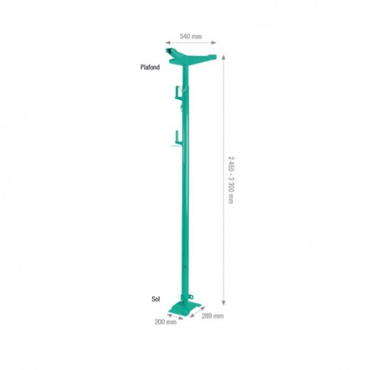 IMER Étai d'Intérieur : Support Treuil Réglable & Autonome (200kg)