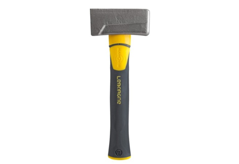 Massette Leborgne Nanovib 1,2 kg avec manche tri-matière fibres de verre 260 mm vue de profil