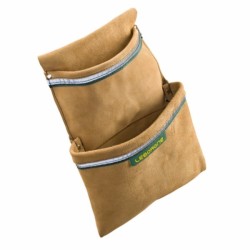 Maxipoche double charpentier Leborgne Batipro 492060 en croûte de cuir velours vue de face