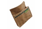 Double poche en croûte de cuir Leborgne 492040 pochette à clous deux compartiments vue de face