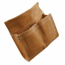 Pochette à clou Leborgne 492000 deux poches en croûte de cuir vue de face