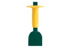Ciseau à briques Leborgne 168072 70 mm avec pare faux-coups jaune vue de profil