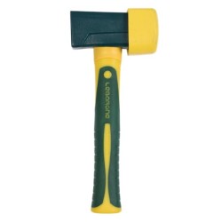 Massette Leborgne Batipro 123348 1,2 kg avec embout caoutchouc et manche Novamax vue de profil