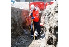 Côté pointe en acier forgé de la barre à mine Nanovib® pour creuser