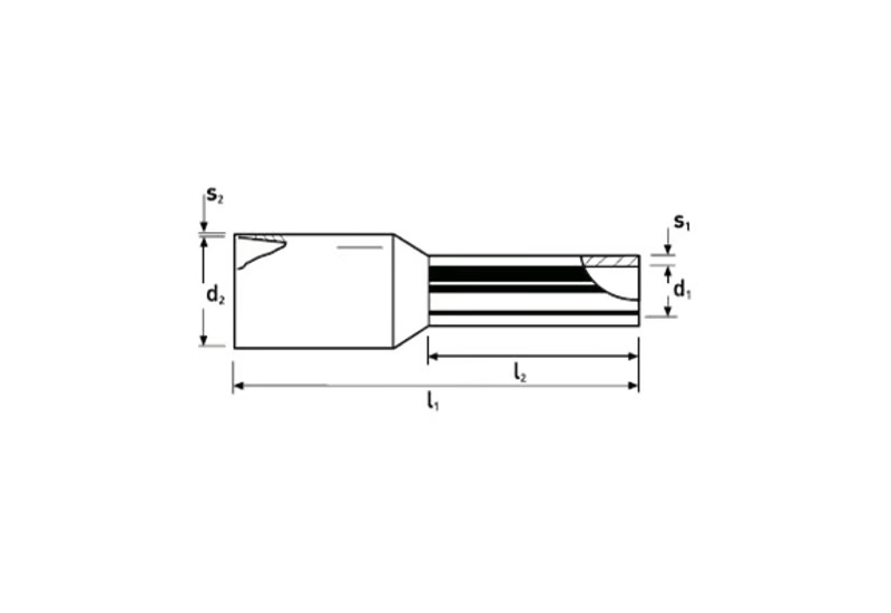 Embout de câble isolé rouge Knipex 1 mm² avec col d'insertion en polypropylène, vue rapprochée