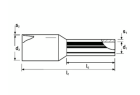 Embout de câble isolé noir Knipex 1,5 mm² avec col d'insertion en polypropylène, vue rapprochée