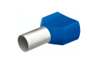 Boîte de 100 embouts de câble jumelés à col plastique Knipex 97 99 374, 2 x 2,5 mm² bleus