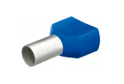 Boîte de 25 embouts de câble jumelés à col plastique Knipex 97 99 378, 2 x 16 mm² bleus