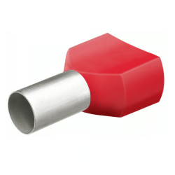 Boîte de 200 embouts de câble jumelés à col plastique Knipex 97 99 372, 2 x 1 mm² rouges