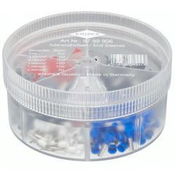 Boîtier distributeur Knipex 97 99 906 avec 400 embouts de câble isolés et couvercle rotatif