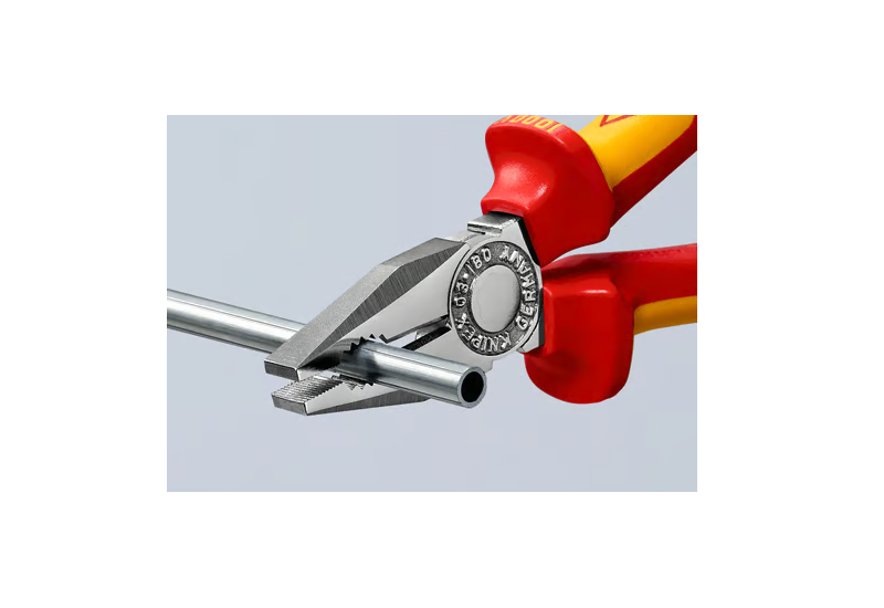 Pince universelle Knipex chromée à poignées confort multi-composants