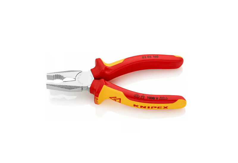 Tranchants trempés 60 HRC de la pince universelle Knipex pour fils doux et durs