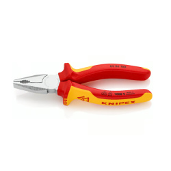 Pince universelle Knipex 03 06 160 de 160 mm isolée VDE 1000 V, finition chromée