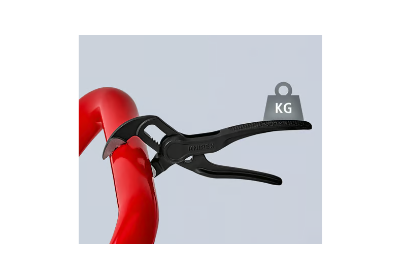 Poignées texturées à reliefs croisés de la pince multiprise Knipex Cobra XS