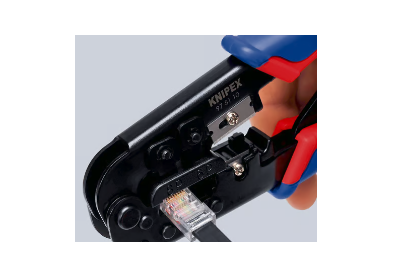 Pince à sertir réseau Knipex 190 mm à poignées multimatières
