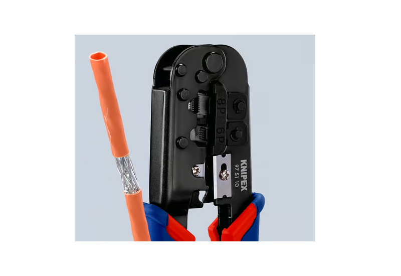 Pince à sertir Western Knipex pour cordons réseau Ethernet et télécom