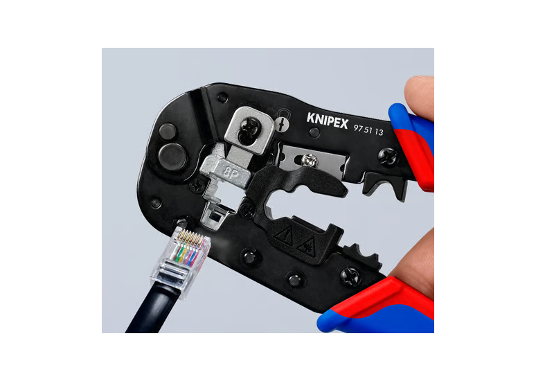 Pince à sertir réseau Knipex 190 mm à poignées multimatières