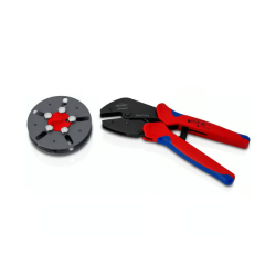 Pince à sertir Knipex MultiCrimp 97 33 LE à matrices interchangeables, corps bruni