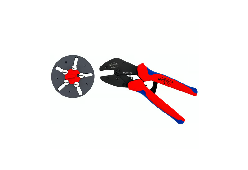 Magasin rond de la Knipex MultiCrimp stockant jusqu'à 5 matrices de sertissage
