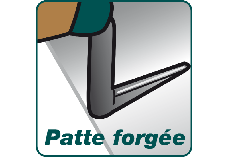 Patte forgée et manche bois certifié FSC de la truelle Leborgne 12 cm