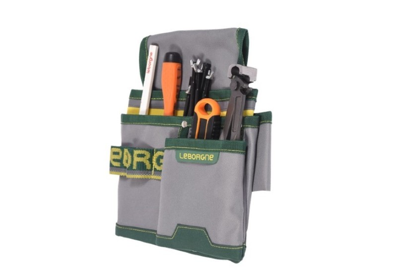 Trois compartiments à pointes de la maxi poche Batipro avec poche spéciale clous 180 mm