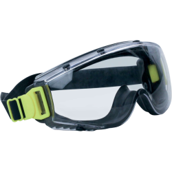 Lunettes-masque de protection incolores SAJAMA Delta Plus avec bandeau néoprène vue de face