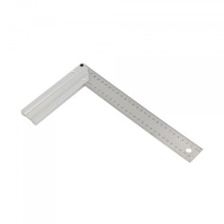 Équerre de menuisier standard Wilmart 300 mm à lame inox et talon aluminium