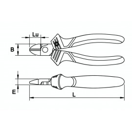 Pince coupante diagonale BOST - Électricien Primo 163 mm - 117310