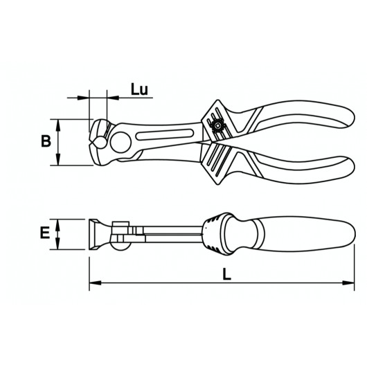 Pince Coupante Frontale KS TOOLS 115.1315 - Longueur 165 Mm, Acier Chrome Vanadium, Poignées PVC