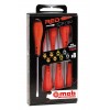 JEU DE 8 TOURNEVIS FENTE + PHILLIPS + POZIDRIV - GAMME OUTILS PROFESSIONNELS - MONDELIN - Ref : 9129001901