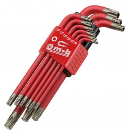 ÉTUI DE 9 CLÉS MÂLES TORX AVEC AIMANT - GAMME OUTILS PROFESSIONNELS - MOB - Réf : 9064020101