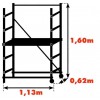 DIMENSIONS ECHAFAUDAGE PARTNER - HAUTEUR TRAVAIL MAX : 3M - ALUMINIUM - CENTAURE - Ref : 342800 DIMENSIONS ECHAFAUDAGE PARTNER - HAUTEUR TRAVAIL MAX : 3M - ALUMINIUM - CENTAURE - Ref : 342800