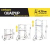 DIMENSIONS ECHAFAUDAGE QUAD'UP EVOLUTION - HAUTEUR TRAVAIL MAX : 4,70M - ALUMINIUM - CENTAURE - Ref : 347703 DIMENSIONS ECHAFAUDAGE QUAD'UP EVOLUTION - HAUTEUR TRAVAIL MAX : 4,70M - ALUMINIUM - CENTAURE - Ref : 347703