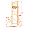 DIMENSIONS ECHAFAUDAGE SPEED'UP XL - HAUTEUR TRAVAIL MAX : 6,70M - ALUMINIUM - CENTAURE - Ref : 236705 DIMENSIONS ECHAFAUDAGE SPEED'UP XL - HAUTEUR TRAVAIL MAX : 6,70M - ALUMINIUM - CENTAURE - Ref : 236705