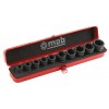 COFFRET METAL DE 10 DOUILLES IMPACT 1/2'' - GAMME CLIQUETS ET DOUILLES - OUTIL PROFESSIONNEL - MOB