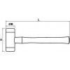 MAILLET SANS RECUL 60 MANCHE HICKORY - GAMME MARTEAUX ET OUTILS FORGES - OUTIL PROFESSIONNEL - MOB
