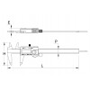PIED A COULISSE DIGITAL IP67 150MM - GAMME METROLOGIE, MESURE, TRACAGE - OUTIL PROFESSIONNEL - MOB