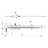 PIED A COULISSE VERNIER 200MM - GAMME METROLOGIE, MESURE, TRACAGE - OUTIL PROFESSIONNEL - MOB