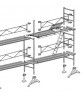 ALTRAD - Lot d'échafaudage de maçon VITO 49 - 228 m² - garde-corps: fixes