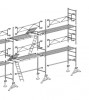 ALTRAD - Lot d'échafaudage de maçon VITO 49 - 176 m² - garde-corps: fixes