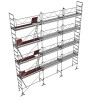 ALTRAD - Lot d'échafaudage de maçon VITO 49 - 100 m² - garde-corps: fixes - 9m linéaires X 8m plancher