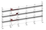 ALTRAD - Lot d'échafaudage de maçon VITO 49 - 128 m² - garde-corps: fixes - 15m linéaires X 6m plancher