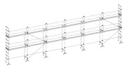 ALTRAD - Lot d'échafaudage de maçon VITO 49 - 114 m² - garde-corps: fixes - 18m linéaires X 4m plancher