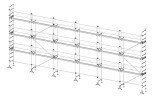 ALTRAD - Lot d'échafaudage de maçon VITO 49 - 152 m² - garde-corps: fixes - 18m linéaires X 6m plancher